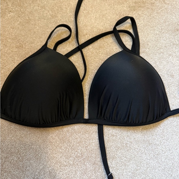 aerie Other - NWOT Aerie padded string tie Black Triangle Bikini Top XL